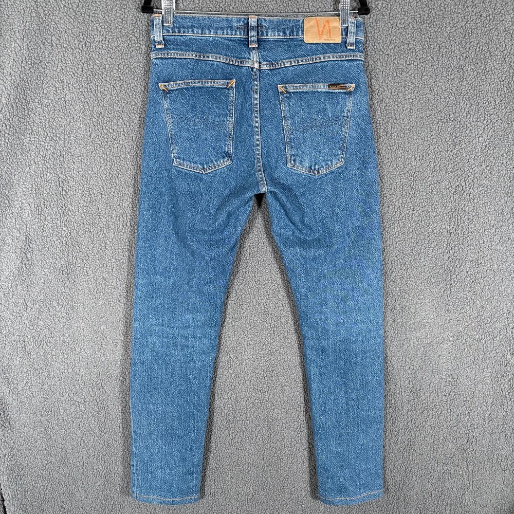 Nudie Lean Dean Slim Tapered Blue Ritual Jeans - Men's Size 30*34(Fit 30*29) - Picture 3 of 11